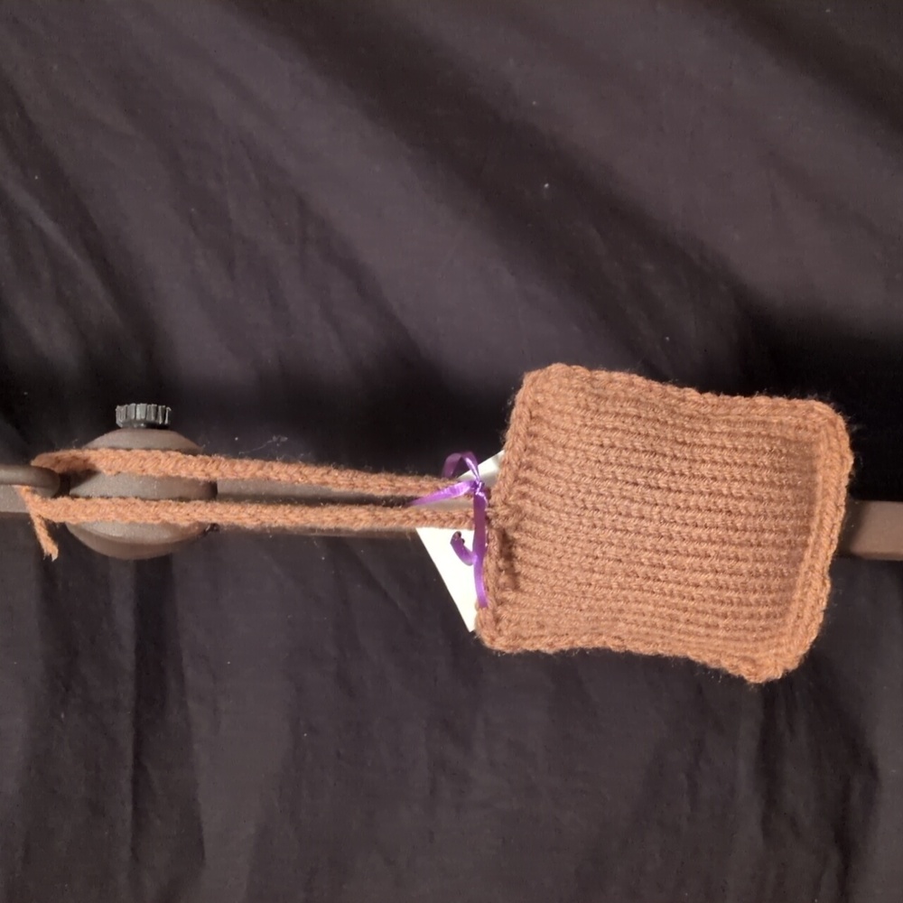 Handmade Knit Crocht PopTart Bag Charm Ornament Tan Ivory Sprinkles #01 - Picture 4 of 7